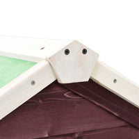 HKM-8025021 Mocha Two-Level Solid Fir Wood Rabbit Hutch with Easy Access Ramp and Pull-Out Cleaning Shelf