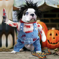 HKM-8025789 Bloody Doll Style Pet Costume for Dogs and Cats - Hip Hop Halloween Outfit