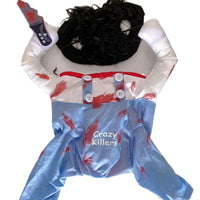 HKM-8025789 Bloody Doll Style Pet Costume for Dogs and Cats - Hip Hop Halloween Outfit