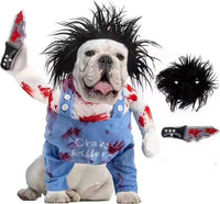 HKM-8025789 Bloody Doll Style Pet Costume for Dogs and Cats - Hip Hop Halloween Outfit