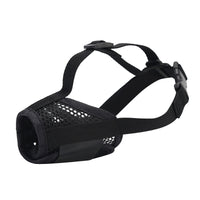 HKM-8026685 Breathable Mesh Muzzle for Dogs – Anti-Bite and Drinking Attachment in Khaki and Black
