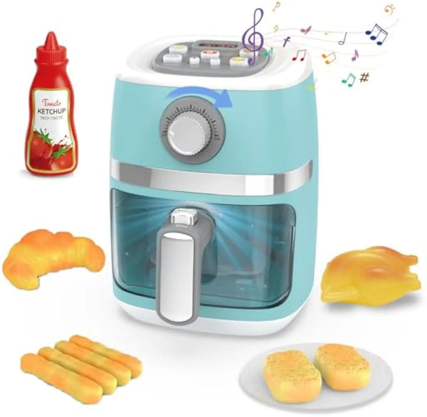 HKM-802707 Kids Kitchen Playset with Air Fryer - Pretend Chef Toy for Girls Age 2 and Up