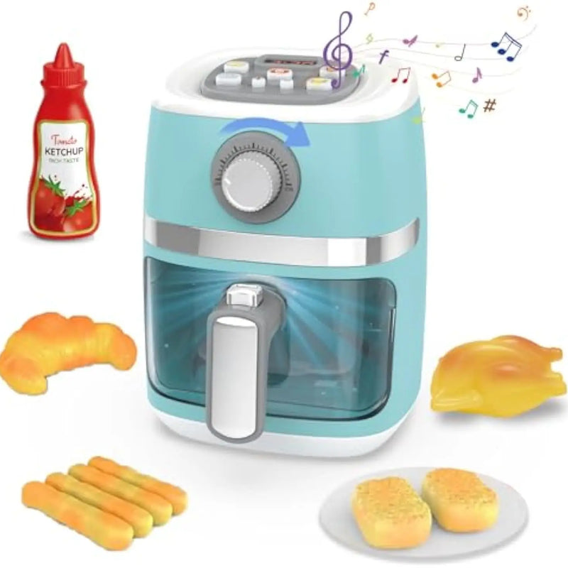 HKM-802707 Kids Kitchen Playset with Air Fryer - Pretend Chef Toy for Girls Age 2 and Up