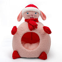 HKM-8027453 Three-Dimensional Cartoon Pet Nest in Snowman, Bear, Rabbit, and Kitten Designs - Available in Small, Medium, and Large Sizes