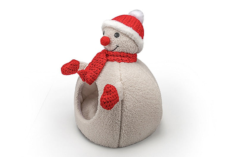 HKM-8027453 Three-Dimensional Cartoon Pet Nest in Snowman, Bear, Rabbit, and Kitten Designs - Available in Small, Medium, and Large Sizes