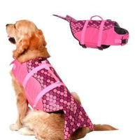 HKM-8027581 Adjustable Mermaid Shark Dog Swimming Life Vest - Life Jacket for Small to Large Pets