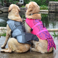 HKM-8027581 Adjustable Mermaid Shark Dog Swimming Life Vest - Life Jacket for Small to Large Pets