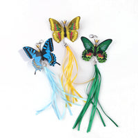 HKM-8028221 Butterfly Style 11-Piece Fishing Rod Cat Teaser Toy Set for Pets