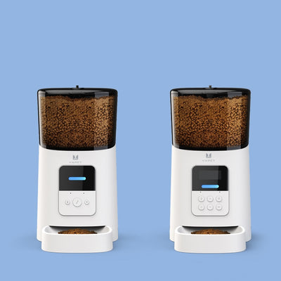 HKM-8029373 Smart Automatic Feeder for Dogs and Cats with WiFi Function, Transparent White and Diamond Black Options