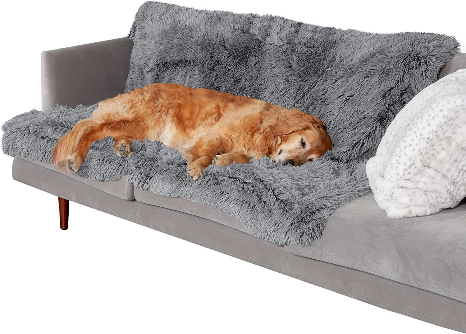 HKM-8030013 Plush Waterproof Double Layer Dog Cushion - Dark Gray, Light Gray, Rubber Color Options Available