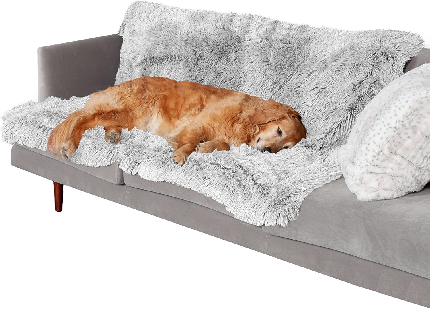 HKM-8030013 Plush Waterproof Double Layer Dog Cushion - Dark Gray, Light Gray, Rubber Color Options Available