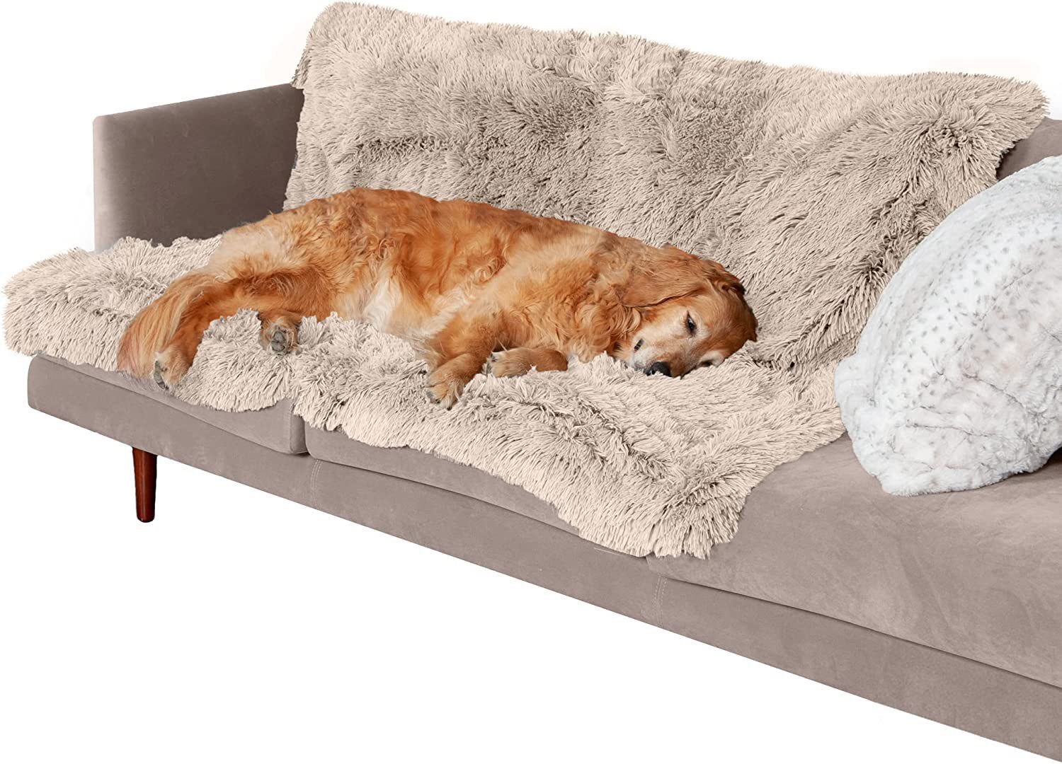 HKM-8030013 Plush Waterproof Double Layer Dog Cushion - Dark Gray, Light Gray, Rubber Color Options Available