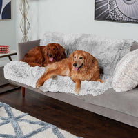 HKM-8030013 Plush Waterproof Double Layer Dog Cushion - Dark Gray, Light Gray, Rubber Color Options Available