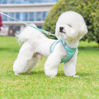 HKM-803027 Reflective Plaid Dog Harness with Traction Rope - Multiple Colors Available