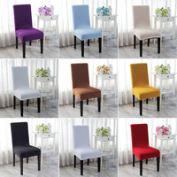 HKM-803091 Solid Color Stretch Chair Cover - Fits Back Height 45-55cm, Seat Length & Width 40-50cm