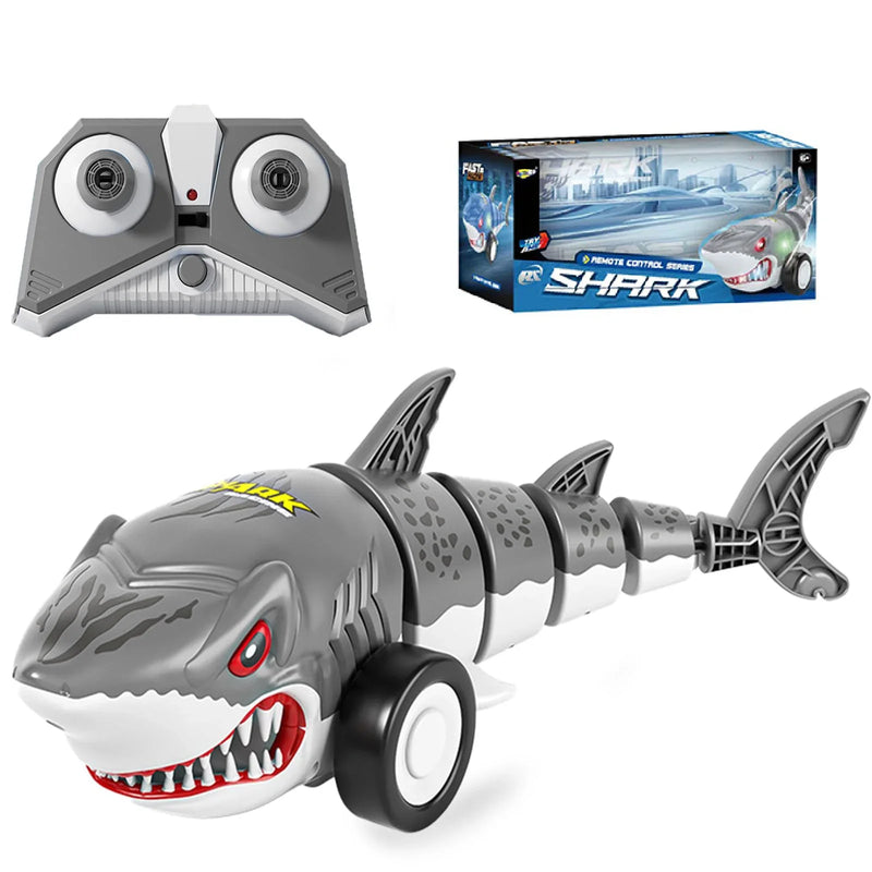 HKM-803155 Remote Control Shark Stunt Car with Light and Swing Function for Kids, Age 2 and Up