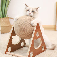 HKM-8032445 Durable Solid Wood Cat Climbing Frame and Scratching Board for Cats