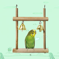 HKM-803283 Natural Solid Wood Bird Stand - 12x15cm