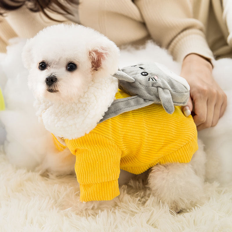 HKM-8033341 Cute Corduroy Pet Clothes in Multiple Sizes for Small to Medium Dogs