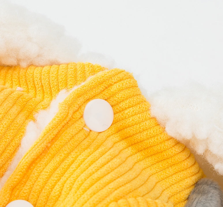 HKM-8033341 Cute Corduroy Pet Clothes in Multiple Sizes for Small to Medium Dogs