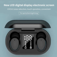 HKM-803347 HD Stereo Wireless Earbuds with Fingerprint Touch and Noise Cancellation for Gaming, Running, and Office Use
