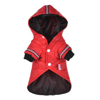 HKM-8033597 Cozy Red and Grey England Style Coat for Small to Medium Dogs