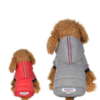HKM-8033597 Cozy Red and Grey England Style Coat for Small to Medium Dogs