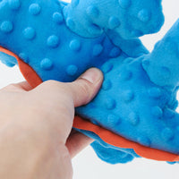 HKM-8033981 Plush Teething Toy for Large Dogs - Bite Resistant Vocal Crocodile & Triceratops, 37*17cm