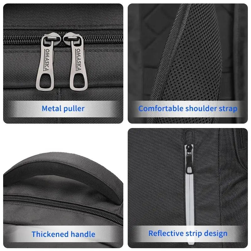 HKM-803411 Spacious 17-Inch Polyester Laptop Backpack for Men and Students