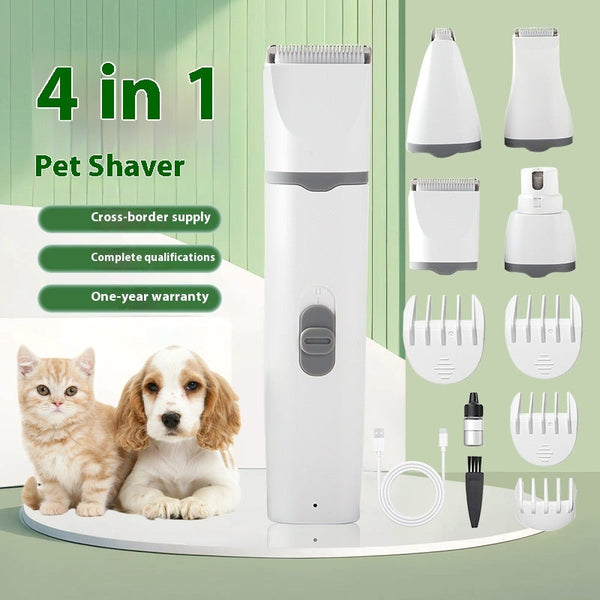 HKM-8034749 Electric Pet Shaver Clipper Set - 4-in-1, 3-in-1, and 2-in-1 Options for Grooming and Nail Care
