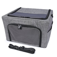 HKM-8035389 Breathable Foldable Portable One-Shoulder Pet Carry Bag in Gray