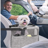 HKM-8035389 Breathable Foldable Portable One-Shoulder Pet Carry Bag in Gray