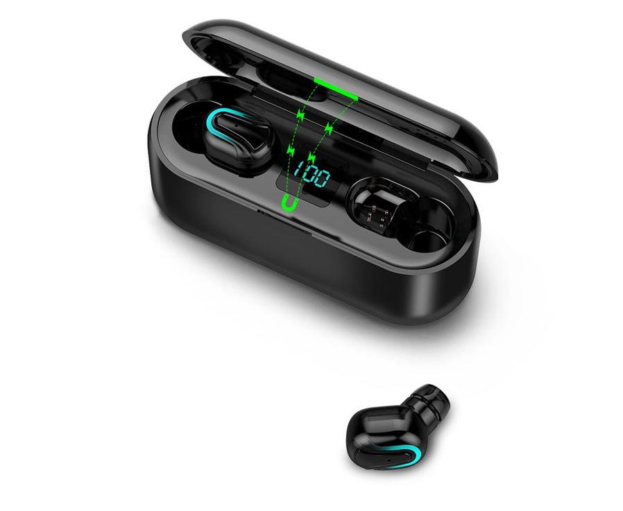 HKM-803539 Q32-1 Bluetooth 5.0 Stereo Headset with Battery Display and Voice Control