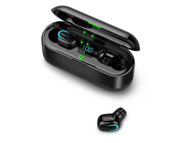 HKM-803539 Q32-1 Bluetooth 5.0 Stereo Headset with Battery Display and Voice Control