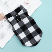 HKM-8035517 Cozy Polar Fleece Plaid Vest for Dogs and Cats