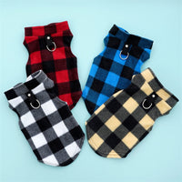 HKM-8035517 Cozy Polar Fleece Plaid Vest for Dogs and Cats