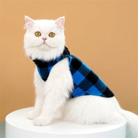 HKM-8035517 Cozy Polar Fleece Plaid Vest for Dogs and Cats