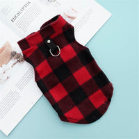 HKM-8035517 Cozy Polar Fleece Plaid Vest for Dogs and Cats