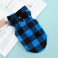 HKM-8035517 Cozy Polar Fleece Plaid Vest for Dogs and Cats