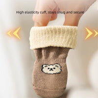 HKM-8035773 Non-Slip Pet Socks for Dogs, Cute Patterns, Comfortable Fit, Four Pairs of Durable Dog Shoes