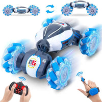HKM-803603 Remote Control Stunt Drift Car with Light and Music, 2.4G 1/18 Scale, Double-Sided, Hand-Sensing Driving