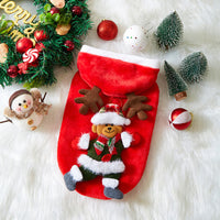 HKM-8039485 Festive Flannel Pet Costumes for Cats and Dogs ¨C Santa, Reindeer, Snowman, and Bear in Multiple Sizes
