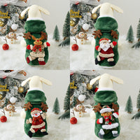 HKM-8039485 Festive Flannel Pet Costumes for Cats and Dogs ¨C Santa, Reindeer, Snowman, and Bear in Multiple Sizes