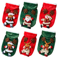 HKM-8039485 Festive Flannel Pet Costumes for Cats and Dogs ¨C Santa, Reindeer, Snowman, and Bear in Multiple Sizes