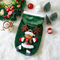 HKM-8039485 Festive Flannel Pet Costumes for Cats and Dogs ¨C Santa, Reindeer, Snowman, and Bear in Multiple Sizes