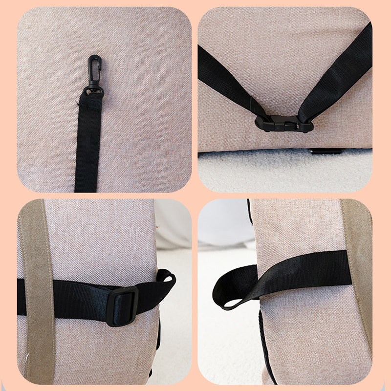 HKM-8041149 Portable Folding Pet Sofa Nest in Lattice Color Matching - Fashionable Linen with PP Cotton Filling