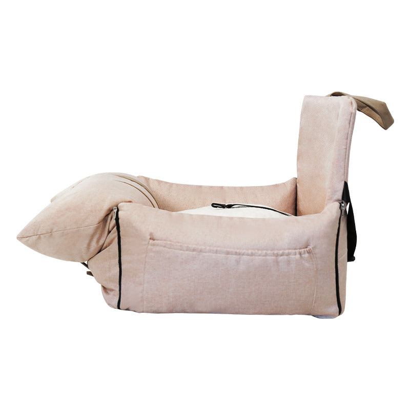 HKM-8041149 Portable Folding Pet Sofa Nest in Lattice Color Matching - Fashionable Linen with PP Cotton Filling