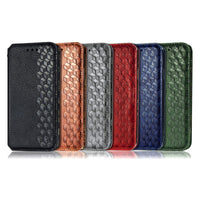 HKM-804435 Samsung Clamshell Phone Case - Fashionable PC and Leather Design in Multiple Colors
