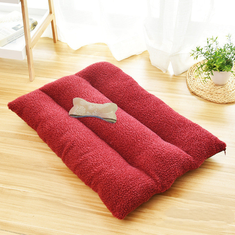 HKM-8044733 Cozy Large Dog Bed with Removable Cotton Pad - Warm Thick Design for Golden Retrievers and Large Breeds
