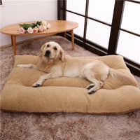 HKM-8044733 Cozy Large Dog Bed with Removable Cotton Pad - Warm Thick Design for Golden Retrievers and Large Breeds